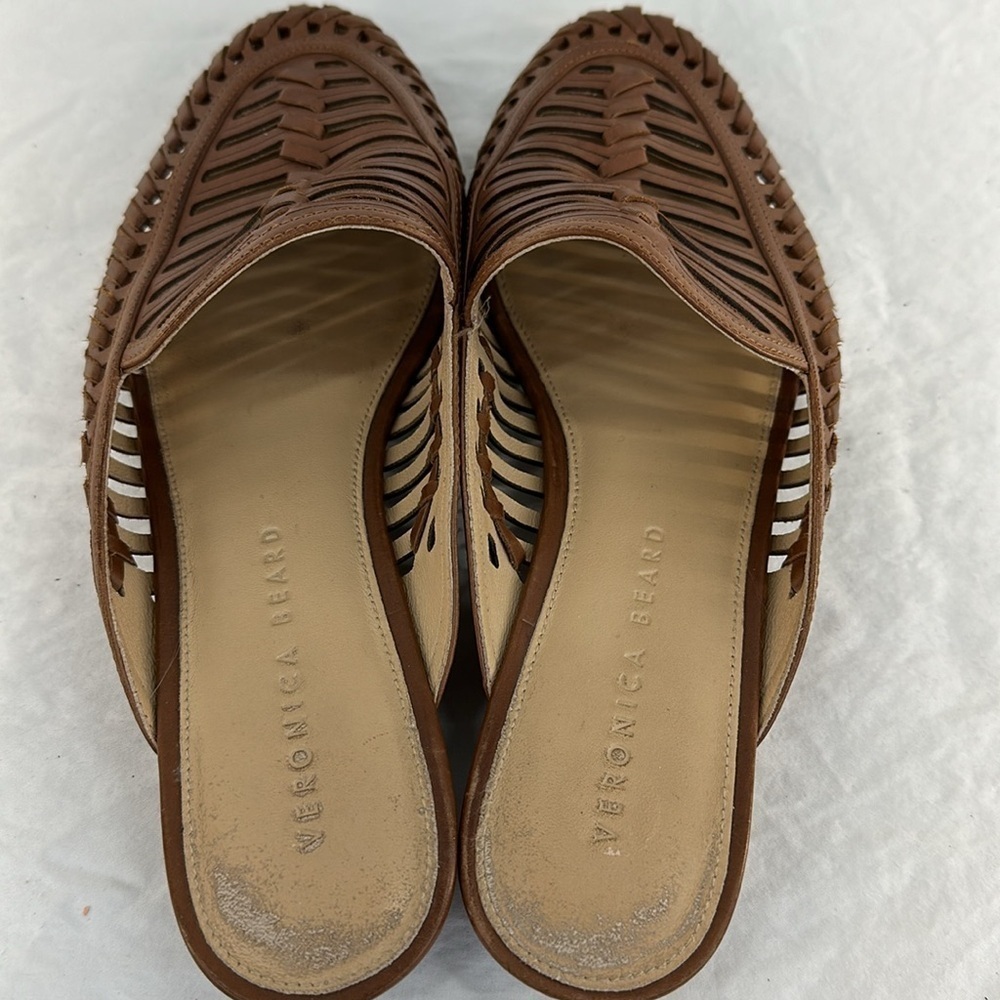 Veronica Beard  Caged Albani Woven Leather Mules, 7.5 - Picture 5 of 9